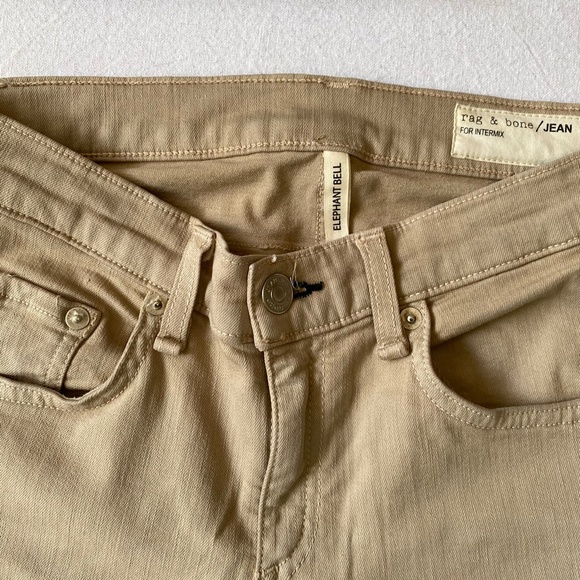 rag & bone Women's  Elephant Bell Tan Flare Jean. 25x30" Size 25 - Picture 2 of 16